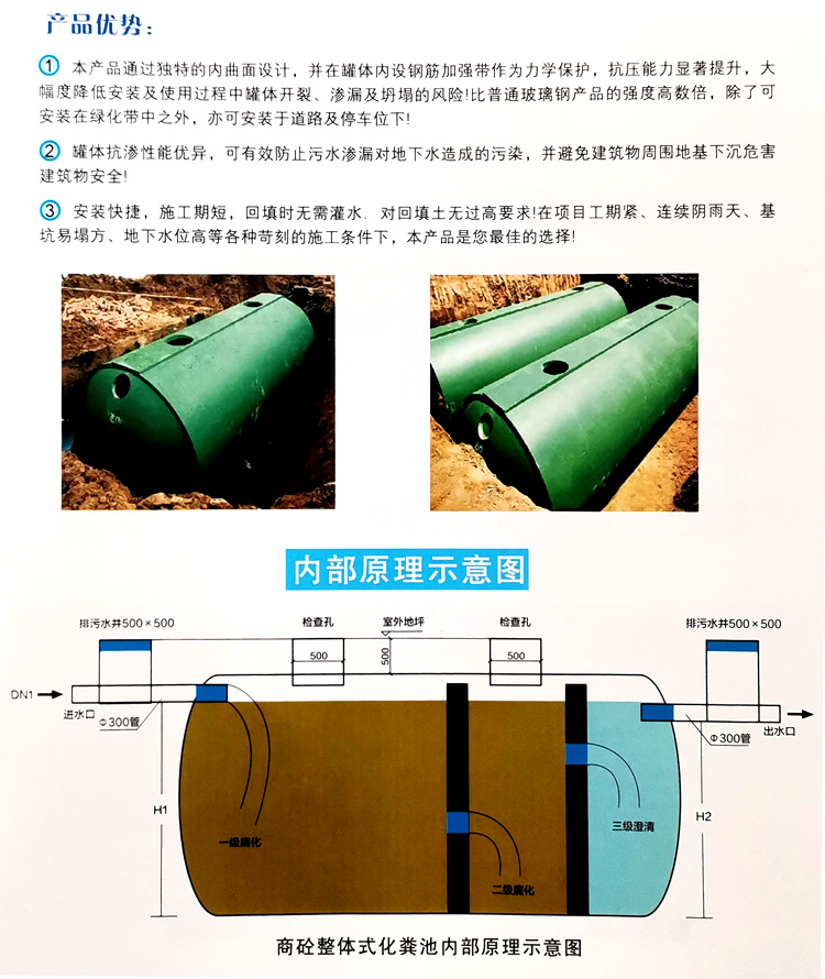 中沙玻璃钢化粪池